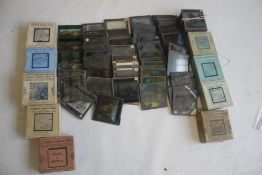 A COLLECTION OF MAGIC LANTERN SLIDES, to include boxed sets by 