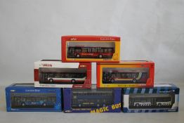 FIVE BOXED MERCEDES-BENZ DIECAST CITERO BUSES, 1;76 SCALE MODELS, by Creative Master Northcord