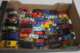 THREE TRAYS OF UNBOXED PLAYWORN CARS