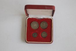 CHARLES II 1679 MAUNDY SET: 1d - 4d in modern case.