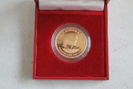 SOUTH AFRICA 2001 1/2 Krugerrand in case of issue with COA