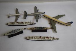 A VINTAGE CORGI LOCKHEED CONSTELATION AEROPLANE, WITH KLM DECALS, together with a Corgi Douglas