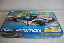 SCALEXTRIC POLE POSITION BOXED SET (contents not fully checked)