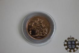 QEII 2011 UNC GOLD SOVEREIGN, In Royal Mint Condition.