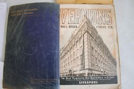 VERNONS CLUB MAIL ORDER CATALOGUE ART DECO 1930s?, no date to be found in it, probably missing a few