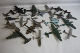 A BOX OF MODEL MILITARY PLANES