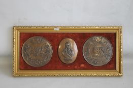 WATERLOO INTEREST, to include a framed pair of Benedetto Pistrucci Electrotype Waterloo Medals in