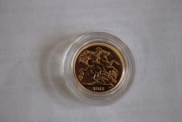 QEII 2018 UNC GOLD SOVEREIGN