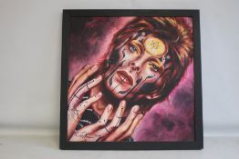 JO HARRISON & HANUMANTRA, ORIGINAL OIL PAINTING ON CANVAS OF DAVID BOWIE, entitled 