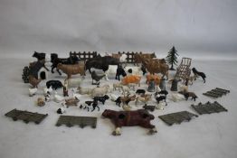 A COLLECTION OF ASSORTED FARM AND OTHER LEAD ANIMALS, some a/f including Britains examples