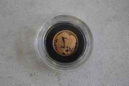 QEII 2012 GOLD 1/4 SOVEREIGN, in case of issue COA.