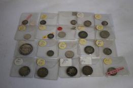 A COLLECTION OF VICTORIAN SILVER COINS 3CT- 2/6, to include 1845 shilling, 1855 groat and 1887