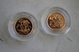 QEII 2 2015 HALF SOVEREIGNS, In capsules.