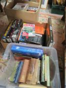 THREE BOXES OF ASSORTED BOOKS TO INCLUDE WAR RELATED BOOKS