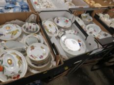 THREE TRAYS OF ROYAL WORCESTER EVESHAM DINNERWARE