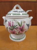 A LARGE PORTMEIRION THE BOTANIC GARDEN LIDDED TUREEN AND LADLE