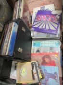 A COLLECTION OF LP RECORDS AND SINGLES TO INCLUDE T.REX, DEPECHE MODE, MADNESS ETC.