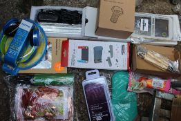 A MIXED CAGE OR ELECTRICALS, PHONE CASES, SUNDRIES ETC A/F