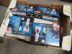 A QUANTITY OF BOXED ELECTRIC RAZORS AND TRIMMERS ETC.