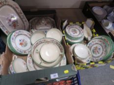 TWO TRAYS OF SPODE DINNERWARE