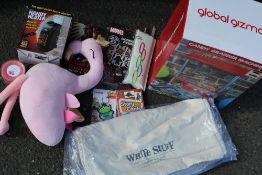 A CAGE OF MIXED TOYS, SUNDRIES ETC A/F