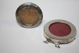 TWO SMALL SILVER PICTURE FRAMES