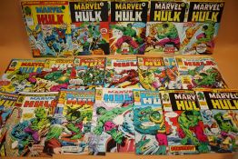 A COLLECTION OF MARVEL HULK COMICS TO INCLUDE 1970'S ERA (20)