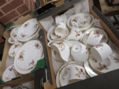 TWO TRAYS OF ROYAL WORCESTER TEA AND DINNERWARE