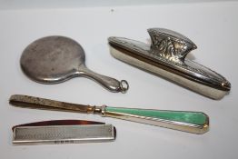 A BAG OF SILVER COLLECTABLES