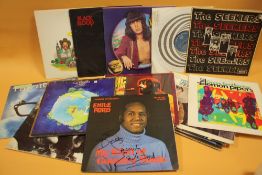 A COLLECTION OF VINTAGE LP RECORDS TO INCLUDE EMILLE FORD, ERIC CLAPTON, THE HOLLIES, KINKS ETC.