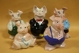 FIVE WADE NAT WEST PIGGY BANKS