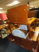 A COLLECTION OF 5 ASSORTED OCCASIONAL TABLES AND CONVERTED BOX AND RETRO LAMP TABLE (7)