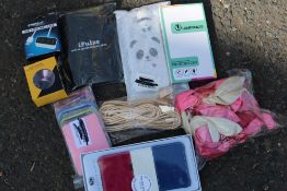 A CAGE OF PHONE CASES, ELECTRICALS, SUNDRIES ETC A/F