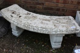A CURVED GARDEN BENCH