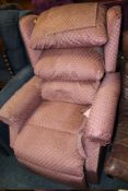 A MODERN UPHOLSTERED ELECTRIC RECLINER
