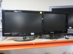 A SMALL SAMSUNG FLATSCREEN TV, TOGETHER WITH A TEKNICA EXAMPLE (2)