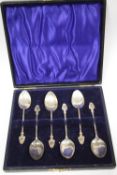 A SET OF SIX HALLMARKED SILVER TEASPOONS