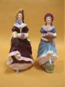 TWO VINTAGE COALPORT FIGURES WITH ORANGE BACKSTAMPS