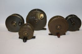 ANTIQUE BRASS FISHING REELS