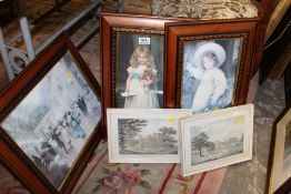 FIVE ASSORTED FRAMED & GLAZED PRINTS