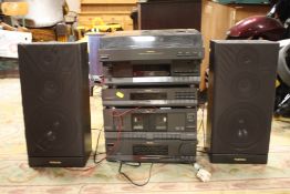 A TOSHIBA STACKING STEREO WITH SPEAKERS