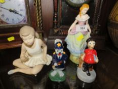 A COLLECTION OF FIGURES TO INCLUDE A WADE VIZ SID THE SEXIEST AND ARTHUR THE HARE FIGURES, NAO