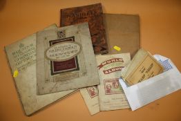 A COLLECTION OF VINTAGE STAMP ALBUMS AND ANTIQUE BOOKS ETC.