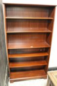 A MODERN FLOORSTANDING OPEN BOOKCASE H -170 CM