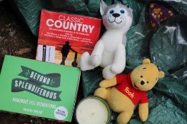 A MIXED CAGE OF MOSTLY SUNDRIES AND TOYS ETC A/F