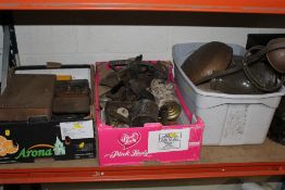 THREE TRAYS OF LAMP AND BURNER PARTS ETC