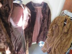 THREE VINTAGE LADIES FUR COATS