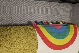 TWO MODERN RUGS TOGETHER WITH A SMALLER EXAMPLE (3)