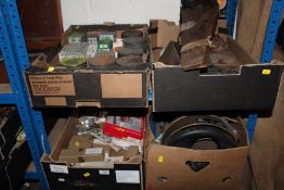 FOUR BOXES OF TOOLS, SCREWS ETC