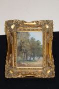 A VINTAGE OIL PAINTING 'J R MOULD' OF A TREE STUDY